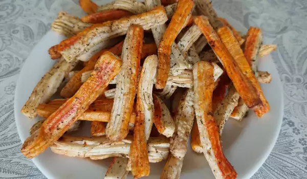 Surimi chips uit de airfryer