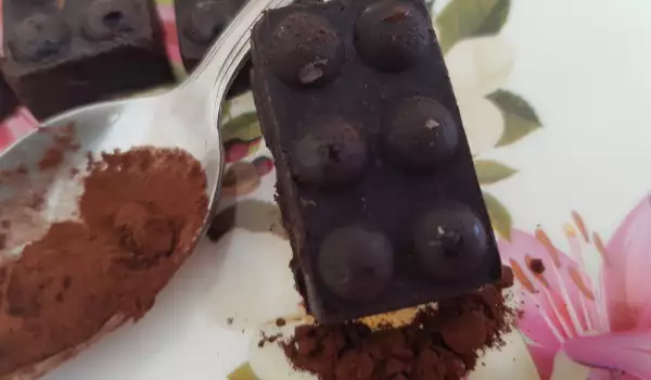 Zelfgemaakte donkere chocolade