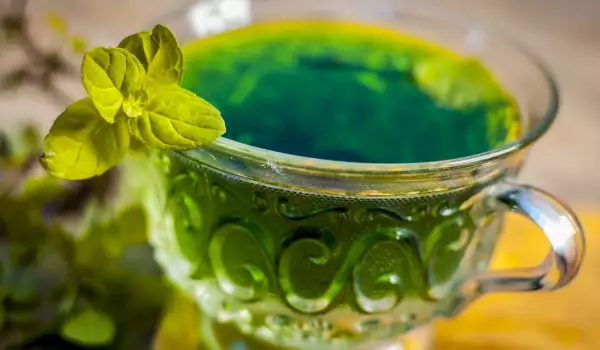 Groene thee met basilicum