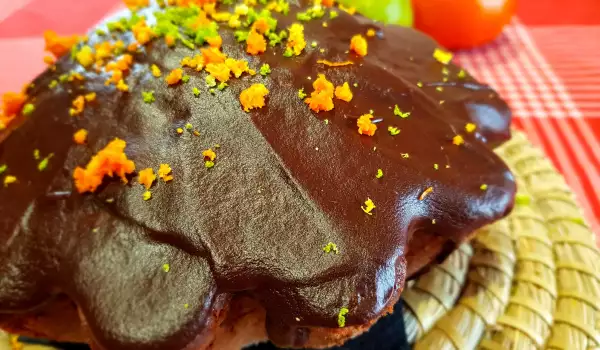 Citrus cake met chocolade glazuur