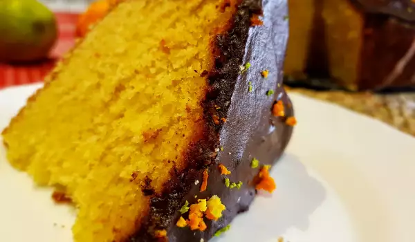 Citrus cake met chocolade glazuur