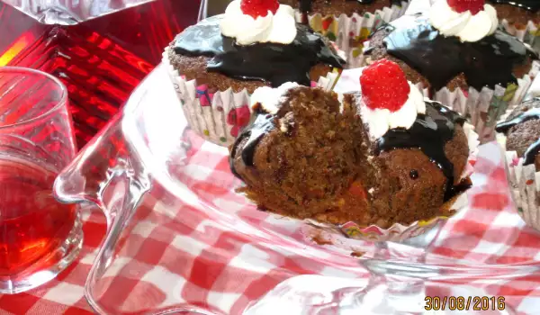 Cupcakes met rode bieten