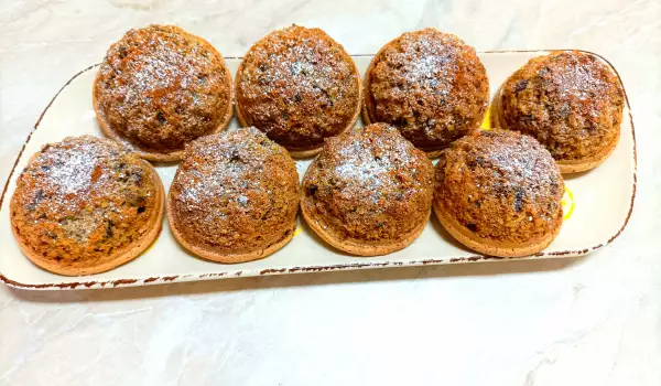 Muffins met dadels en walnoten