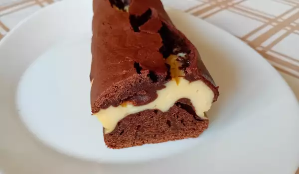 Chocolade cheesecake met vanillecreme