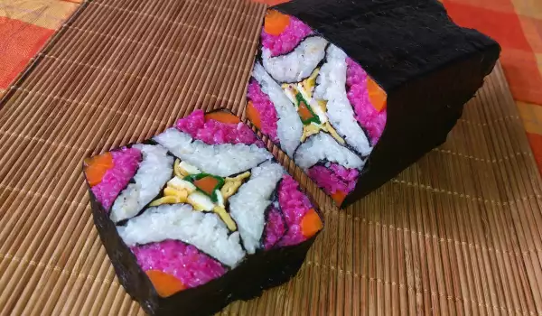 Koreaans Kimbap lente mozaïek