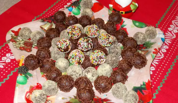Kerst truffels met koekjes