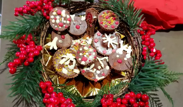 Kerstchocolaatjes met sinaasappelsmaak