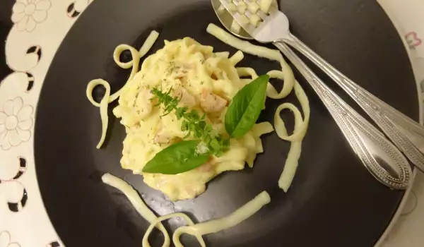 Linguine met carbonara saus