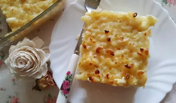 Zoete ovengebakken macaroni en eieren
