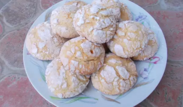 Sinaasappel vanille crinkle cookies