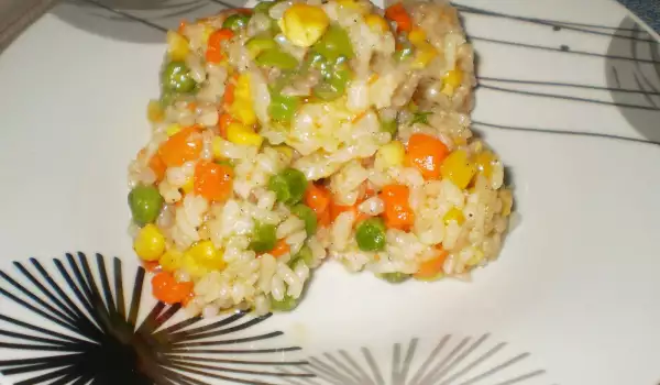 Rijst met bevroren groenten