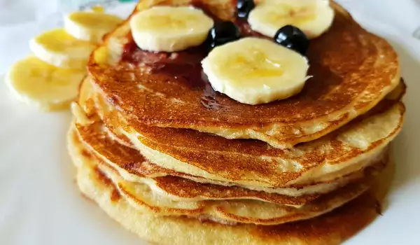 Rijstpannenkoeken met banaan