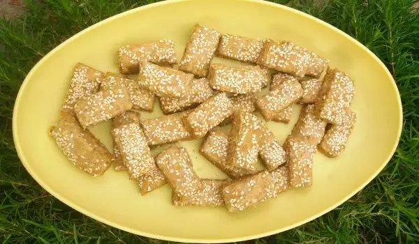 Volkoren crackers met zaden