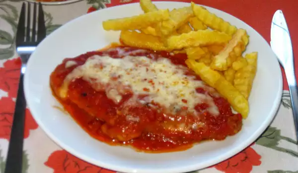 Kipfilets met tomatensaus en mozzarella