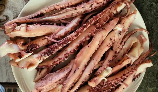 Gegrilde octopus tentakels