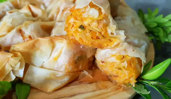Banitsa met rode linzen
