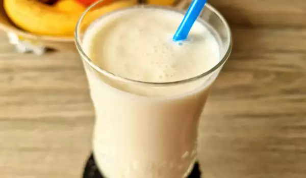 Proteine shake met banaan, cottage cheese en eiwitten