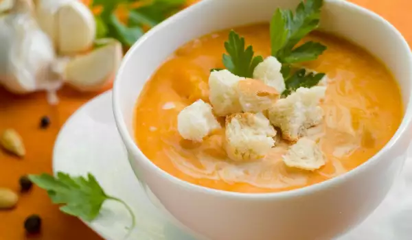Crème soep met pompoen
