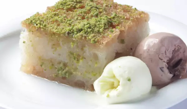 Dessert met munt meel