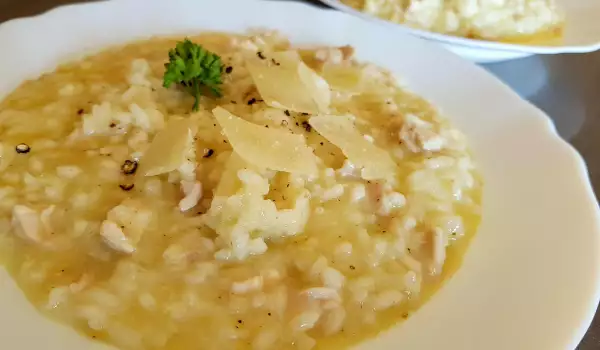 Traditionele risotto met kip