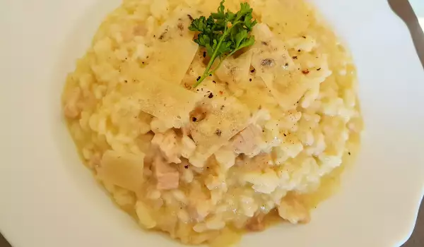 Traditionele risotto met kip