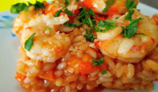 Risotto met gambas