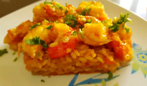 Risotto met gambas