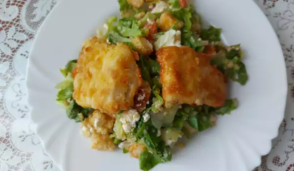 Salade met witte vis en quinoa