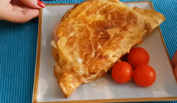 Boterham met omelet