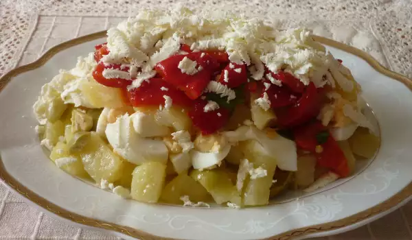 Boerensalade met aardappelen