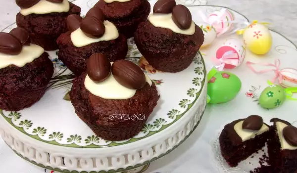 Muffins met witte chocolade