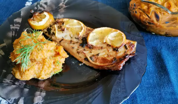 Makreel uit de oven met lavas en citroen