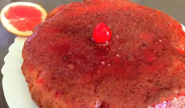 Rode grapefruitcake zonder eieren