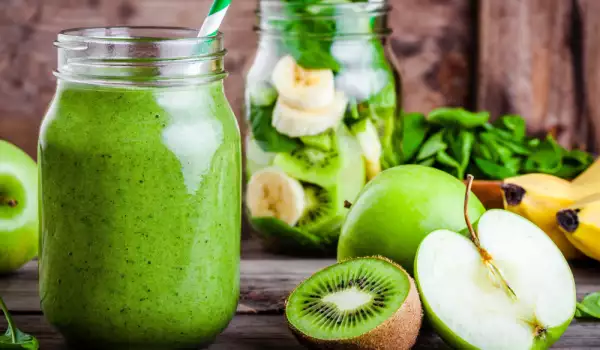 Smoothie van kiwi en appel tegen de griep