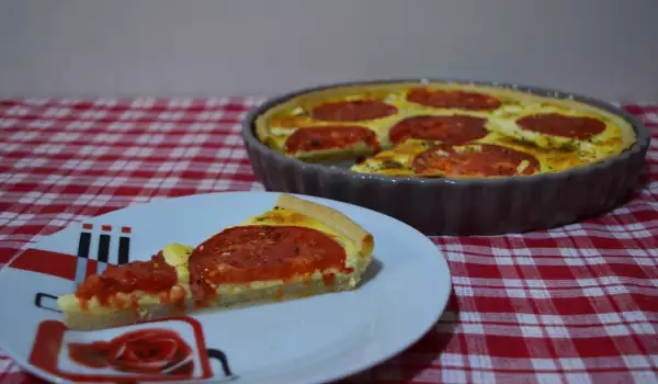 Hartige quiche met tomaat en kaas