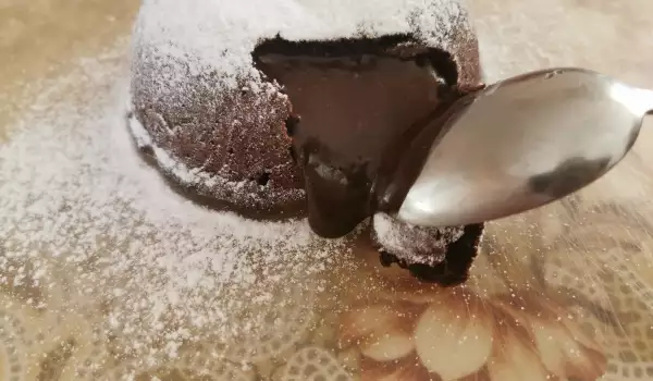 Lindt chocoladesoufflé met vloeibare kern