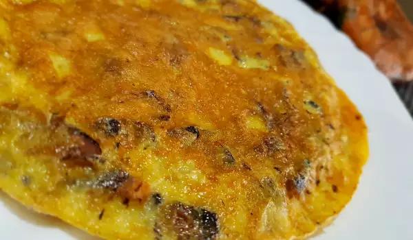 Tortilla van smakelijke melkzwam