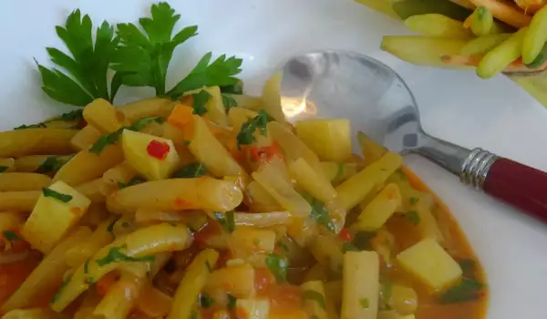 Stoofpot met aardappelen en sperziebonen