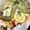 Artisjokken met blauwe kaas en knoflook