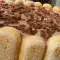 Lange vingertaart met chocolade en banaan