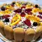 Lange vingertaart met fruit en baileys