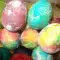 Beschilderde paaseieren met glitter verf