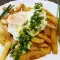 Friet met eieren en lente ui
