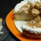 Eclair taart met zure room en karamel