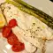 Zeebaarsfilet met asperges in bakpapier