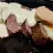 Eend magret met foie gras saus