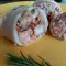 Gevulde calamari met visfilet en garnalen