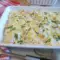 Aardappelschotel met spek en smeltkaas