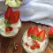 Snelle aardbeien met slagroom