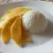 Kleefrijst met mango